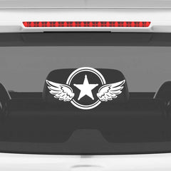 Zaqiz Stickers – Bold Star with Wings Vehicle Stickers