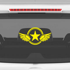 Zaqiz Stickers – Bold Star with Wings Vehicle Stickers