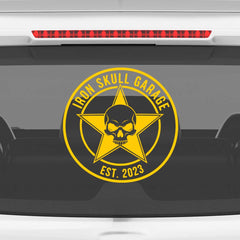 Zaqiz Stickers – Bold Star Skull Garage Decals
