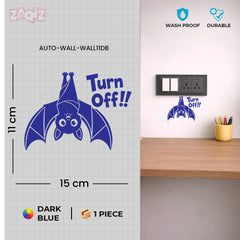 Zaqiz Turn Off Bat Switch Board Sticker Cute Vinyl Wall Decal