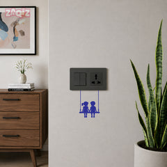 Cute Kids Hanging Swing Switch Board Decoration Sticker