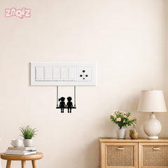 Cute Kids Hanging Swing Switch Board Decoration Sticker