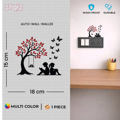 Tree and Kids Switch Board Sticker for Home Decor
