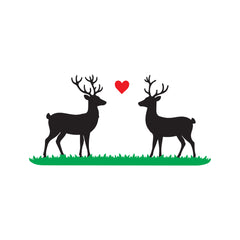 Cute Deer Couple Switch Board Sticker for Home Decor