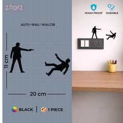 Action Hero Switch Board Sticker Creative Wall Decor Decal