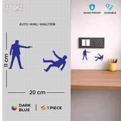 Action Hero Switch Board Sticker Creative Wall Decor Decal