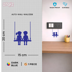 Cute Kids Hanging Swing Switch Board Decoration Sticker