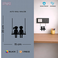 Cute Kids Hanging Swing Switch Board Decoration Sticker