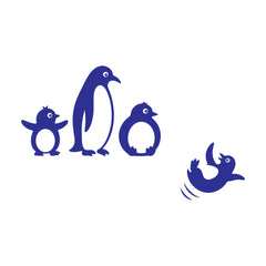 Penguin Family Switch Board Sticker Cute Animal Wall Decor