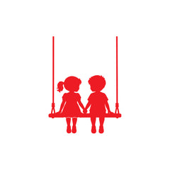 Cute Kids Hanging Swing Switch Board Decoration Sticker