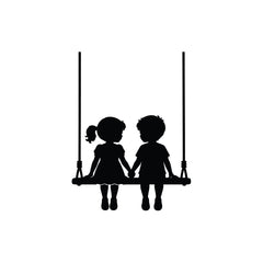 Cute Kids Hanging Swing Switch Board Decoration Sticker