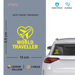 zaqiz World Traveller Sticker – Fly with Passion