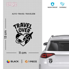 zaqiz Travel Lover Sticker – Explore the World with Heart