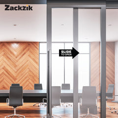 Sliding Door Instruction Sign with Arrow – Durable Waterproof Sticker