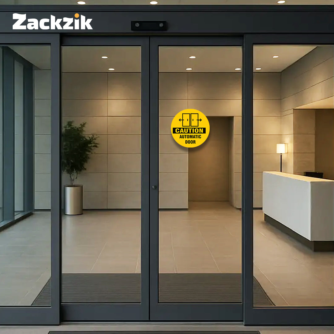 Automatic Doors Signshop Automatic Door Warning Sticker – Caution Safety Sign – Rhino Industries