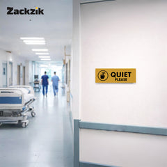 Quiet Please Sign – Silence Zone Instruction Sticker