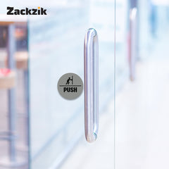 Pull Push Round Door Sign Stickers – Waterproof Vinyl Instruction Decals