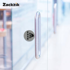 Push Pull Door Stickers – Round Entrance Instruction Signs