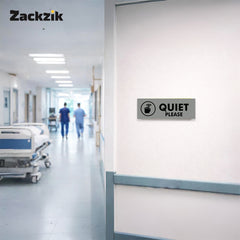 Quiet Please Sign – Silence Zone Instruction Sticker