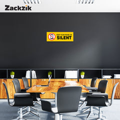 Please Keep Your Phone on Silent Sticker – Quiet Zone Sign
