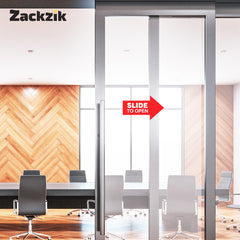 Sliding Door Instruction Sign with Arrow – Durable Waterproof Sticker