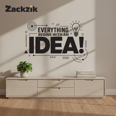 Everything Begins With An Idea Wall Sticker Inspirational Decor