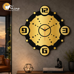 Luxury Gold Acrylic Wall Clock for Modern Home Decor