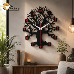 Tree of Life Acrylic Wall Clock for Modern Home Decor