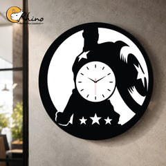 Superhero Inspired Acrylic Wall Clock for Modern Home Decor
