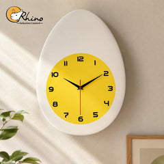 Minimalist Egg Shape Acrylic Wall Clock for Contemporary Interiors