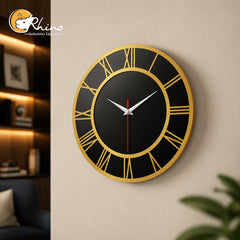 Luxury Roman Numeral Acrylic Wall Clock for Elegant Home Decor