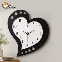 Heart Shape Acrylic Wall Clock for Romantic Home Decor