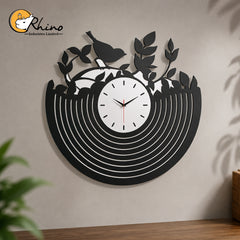 Bird Nest Acrylic Wall Clock for Elegant Home Decor