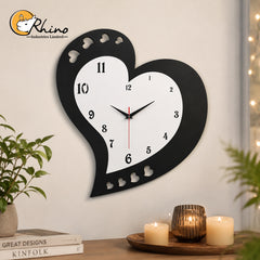 Heart Shape Acrylic Wall Clock for Romantic Home Decor