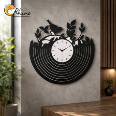 Bird Nest Acrylic Wall Clock for Elegant Home Decor
