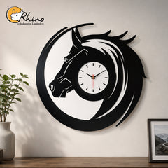 Luxury Horse Acrylic Wall Clock Modern Home Decor
