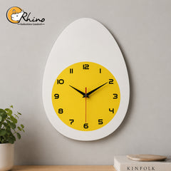 Minimalist Egg Shape Acrylic Wall Clock for Contemporary Interiors