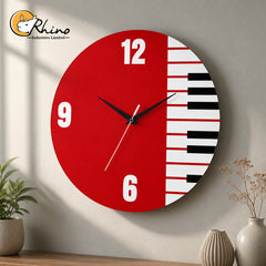 Piano Keyboard Acrylic Wall Clock for Music Lovers