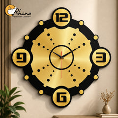 Luxury Gold Acrylic Wall Clock for Modern Home Decor
