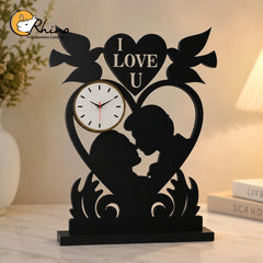 Romantic Couple Acrylic Table Clock for Home Decor