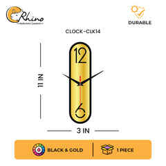 Modern Vertical Acrylic Wall Clock for Contemporary Home Decor