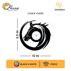 Luxury Horse Acrylic Wall Clock Modern Home Decor