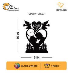 Romantic Couple Acrylic Table Clock for Home Decor