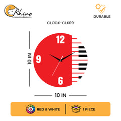 Piano Keyboard Acrylic Wall Clock for Music Lovers