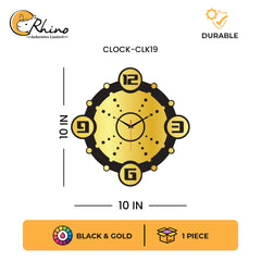 Luxury Gold Acrylic Wall Clock for Modern Home Decor