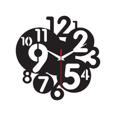Modern Number Design Acrylic Wall Clock for Home Decor