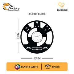 BMW Inspired Acrylic Wall Clock for Modern Home Decor
