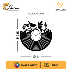 Bird Nest Acrylic Wall Clock for Elegant Home Decor