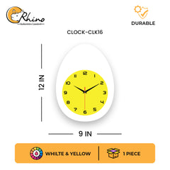 Minimalist Egg Shape Acrylic Wall Clock for Contemporary Interiors