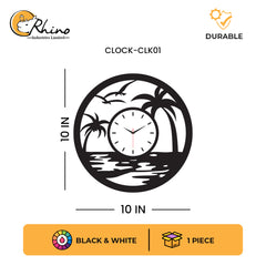 Modern Beach Sunset Acrylic Wall Clock